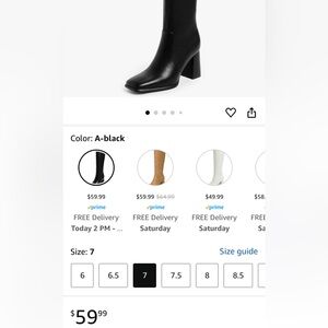 Liliana Black Chunky Heel Boots